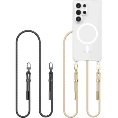 Tech-Protect Flexair Chain MagSafe Hybrid Case - хибриден удароустойчив кейс с MagSafe с връзка за носене за Samsung Galaxy S25 Ultra (прозрачен)