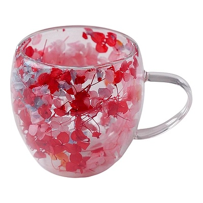 CupHup Стъклена термо чаша CupHup Passion Flower, Двойно дъно, Myrravale (02-04)