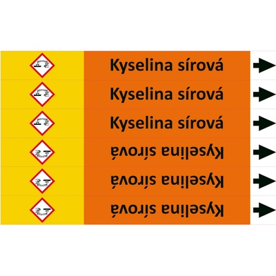 Nadrzenapalivo.cz Značení potrubí ISO 20560, kyselina sírová PZAL 007081