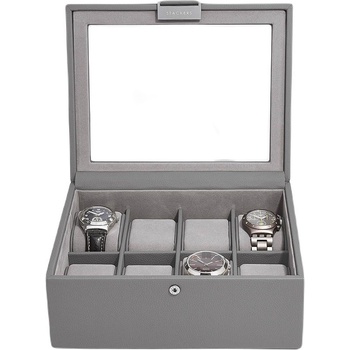 Stackers Кутия за ръчни часовници Stackers Pebble осемкамерен тъмносива (76067)