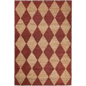 Flair Rugs Теракотен ръчно изработен килим със смес от юта 120x170 cm Effie Diamond - Flair Rugs (503119380201)