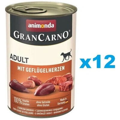 Animonda Gran Carno Adult with Poultry hearts 12 x 400 g