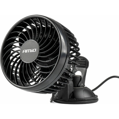 Amio 03002 Ventilátor do auta s přísavkou 4,5" 24V