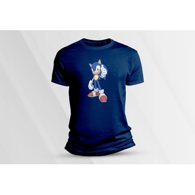 Sandratex dětské bavlněné tričko sonic 4 námořnická modrá