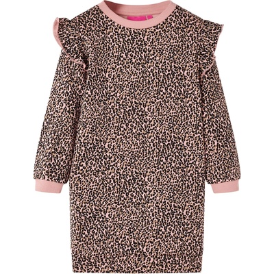 vidaXL Детска рокля суитшърт, средно розово, 116 (14431)