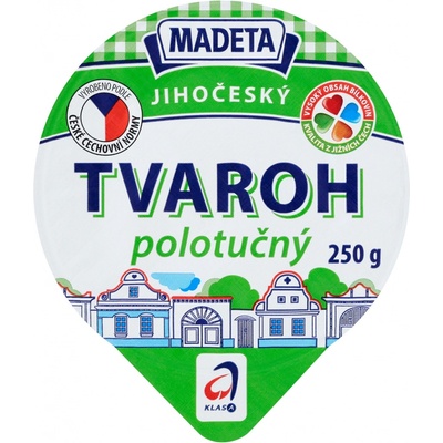 Madeta Jihočeský Tvaroh polotučný 250 g – Hledejceny.cz