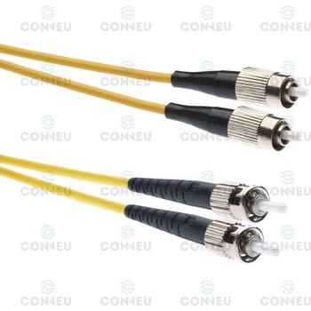 Conneu FC-UPC-ST-UPC, дуплекс, сингъл мод OS2, 3 мм оптичен пач кабел & mdash; 5 метра (CNFJ-FCSTOS2DYE3mm-5)