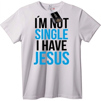 NOONEBRAND Тениска Не съм сам, имам Jesus - 2XL, White