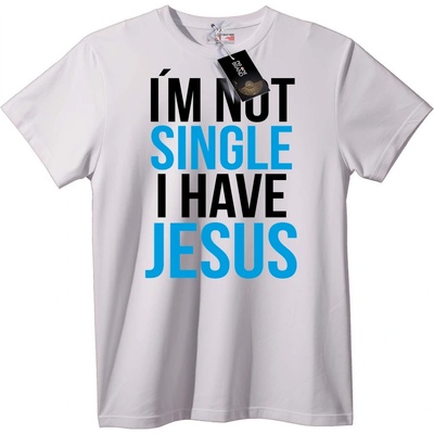 NOONEBRAND Тениска Не съм сам, имам Jesus - 2XL, White