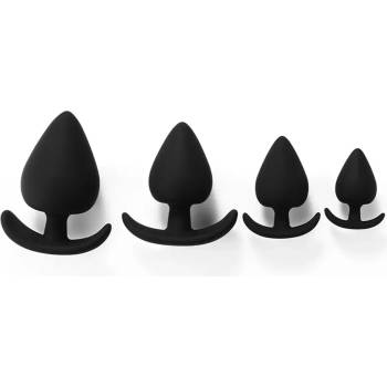 Image 1 of Kiotos Silicone Anchor Anal Plug Set Black