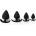 Kiotos Silicone Anchor Anal Plug Set Black