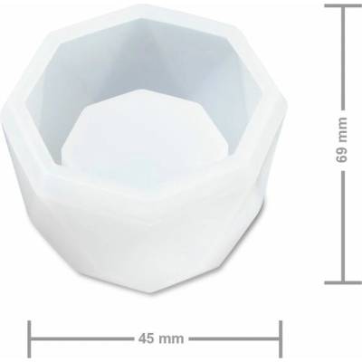 Manumi Silikónová forma na odlievanie krištáľovej živice oktogón kvetináč 69x45mm - 1 ks
