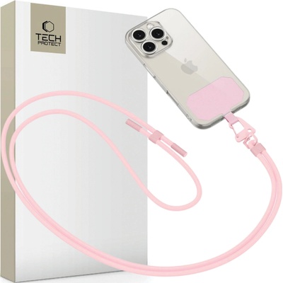Snúrka na krk Tech Protect C7S crossbody baby růžová/zlatá