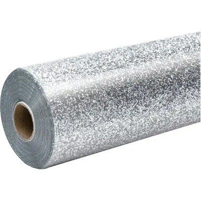 HTVRONT – trblietavá fólia na termotransfer, 30,5 cm × 90 cm (strieborná)