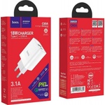 hoco. Адаптер 220V C80A Rapido PD+QC3.0 charger(EU) - Бял