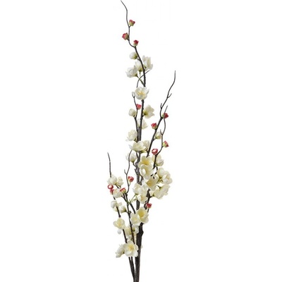Dekorace umělá bíle kvetoucí větvička Blossom - 7*7*115 cm - Clayre & Eef