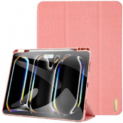 Domo калъф с място за Apple Pencil и функция заспиване за iPad Pro 13" (2024/2025) - розово (78250)