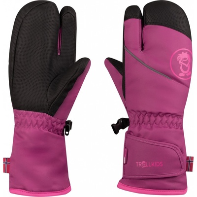Trollkids Dětské tříprsté rukavice Bright Berry / Lighht Magenta
