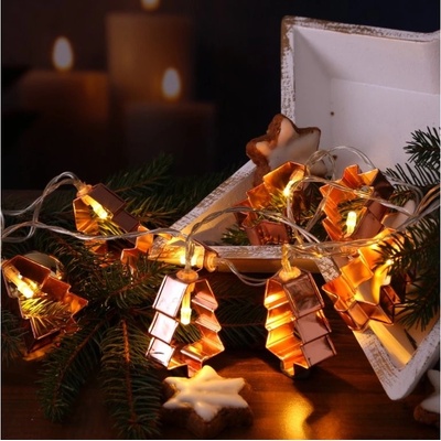 Textilomanie LED světelný řetěz CHRISTMAS TREE 140 cm měděný