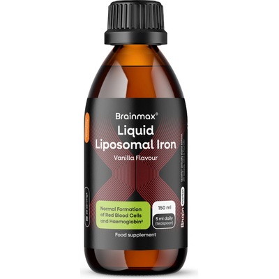 BrainMax Liposomal Natural Iron lipozomálne Železo 200 ml