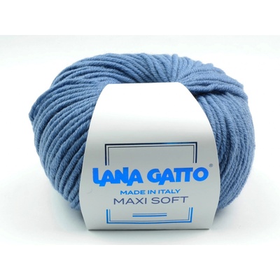 Lana Gatto pletací příze vlna merino MAXI SOFT modrá