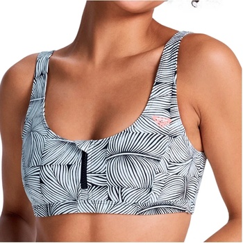 Roxy Дамско бикини горнище Roxy Women's Pro Surf Athletic Bra Bikini top - Anthracite Popiscus - размер XL (150-6324-0115)