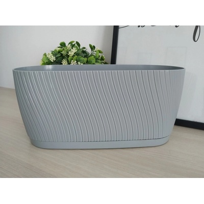 FORMplastic Truhlík MIKA s podmiskou 27cm platinum
