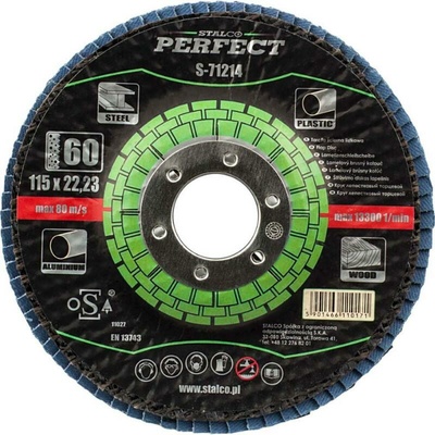 Stalco kotúč brúsný listkový 115 x 22, 23 mm G80 S-71217