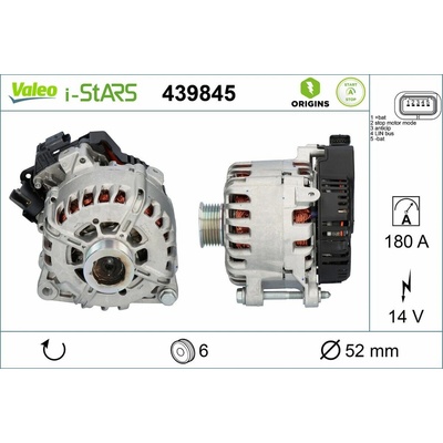 Generátor zapaľovania VALEO ORIGINS STOP&START - NEW O.E. TECHNOLOGY 439845