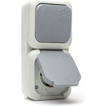 Naiden Kirov Комбинация Евро - Ключ Еднополюсен, сх. 1 и Контакт, 16А, 250v, ПКОМ, ip44 (m019352)