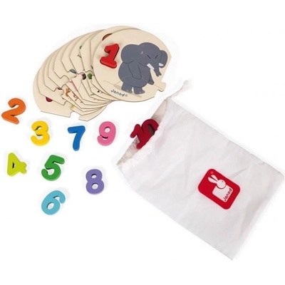Janod J02706 Puzzle I learn čísla