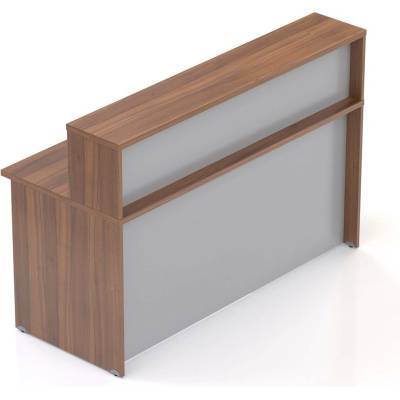 Nábytek Designový cz NLKA16 19 Recepční pult Komfort ořech / šedý