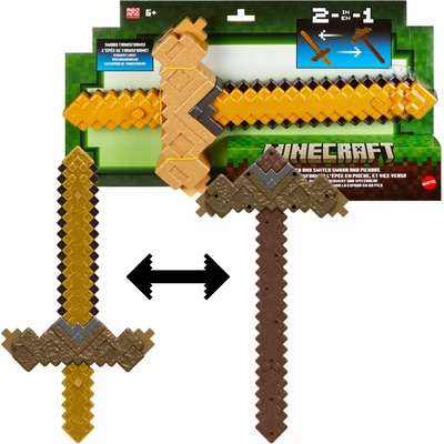 Minecraft transformujúci sa meč a krompáč 2v1