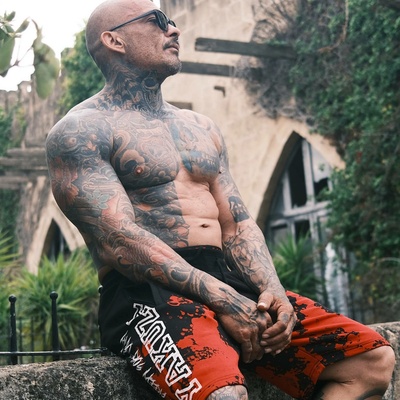 Yakuza teplákové šortky pánske Creepy SSB 26043 black
