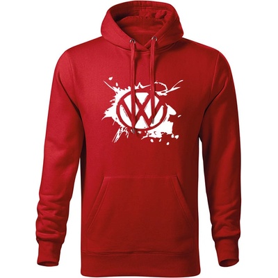 Na3čko Volkswagen Logo Splash pánska mikina Biela červená