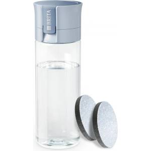 Brita Филтрираща бутилка за вода Brita Fill & Go Vital, 600 мл, MicroDisc филтри, Без BPA, Светлосин (Fill & Go Vital Light Blue)