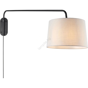 Endon Lighting 79380 - Стенна лампа CARLSON 1xE27/40W/230V сив/черен (EN0440)