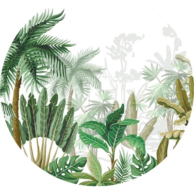 AG Design CR3322 Samolepicí vliesová fototapeta Vector Tropics rozměry 140 x 140 cm