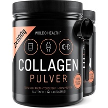 WoldoHealth Kolagen proteinový prášek 100% hovězí kolagen z pastvy 2x 500 g