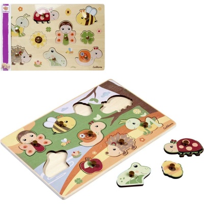 Eichhorn vkladacie puzzle zvieratká Pin Puzzle 10 dielov EH6841