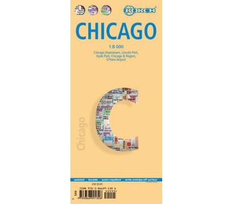 Chicago 1:8t mapa Borch