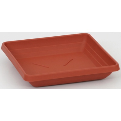 Plastia miska čtyřhranná Lotos - terakota 16x16 (13,5 x 13,5 cm)