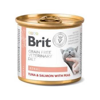 Brit Veterinary Diets Cat GF Renal Tuna & Salmon with Peas 12 x 0,2 kg