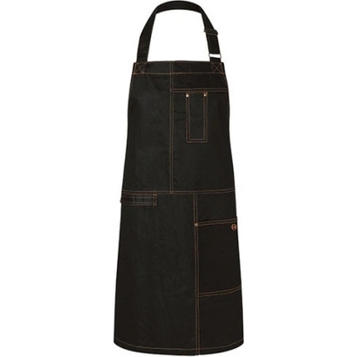 Karlowsky Gastro zástěra s laclem KY113 Black 68x80cm