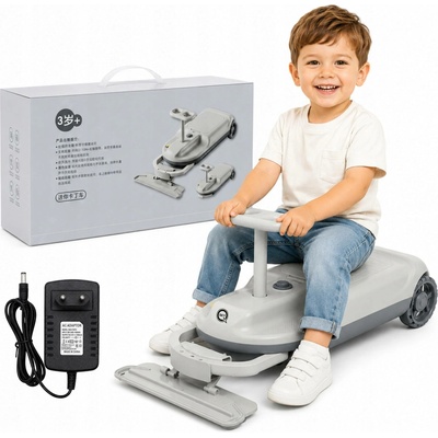 KidsCleanCar s mopem bílé/modré
