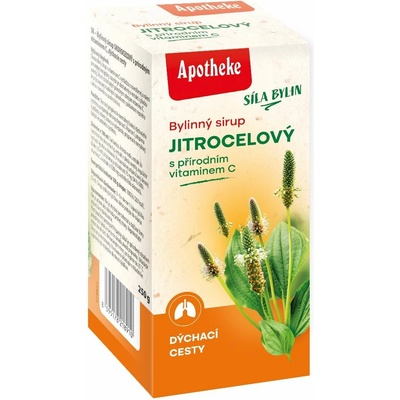 Apotheke Bylinný sirup Jitrocelový 250 g