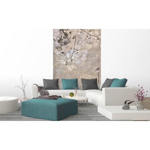 DIMEX ART Флизелинов фототапет абстрактни бежови листа 150 x 250 см