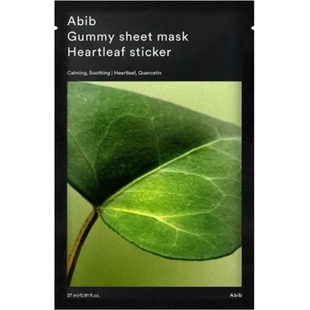 Abib Heartleaf Лист маска за лице, 27 ml