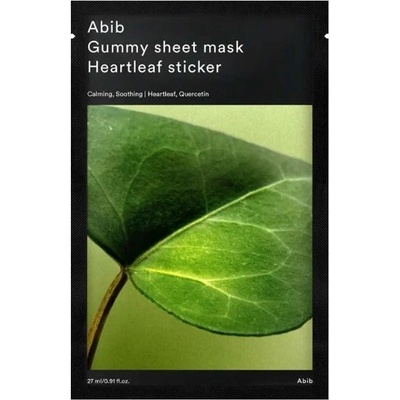 Abib Heartleaf Лист маска за лице, 27 ml