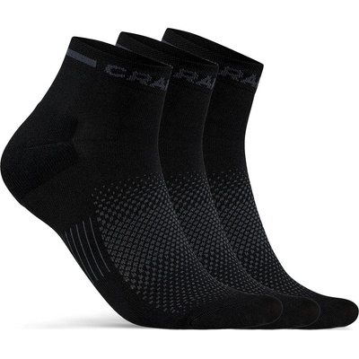 Craft ponožky CORE DRY MID SOCK 3-PACK 1910637-999000 čierna